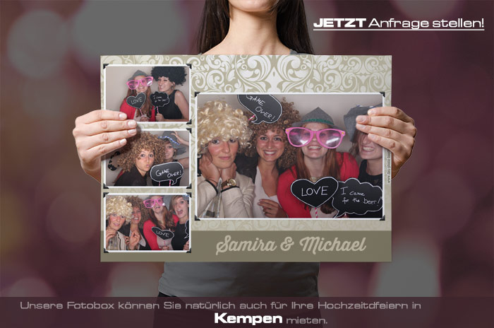 Mieten Sie eine Fotobox für Ihre Hochzeitsfeier in Kempen