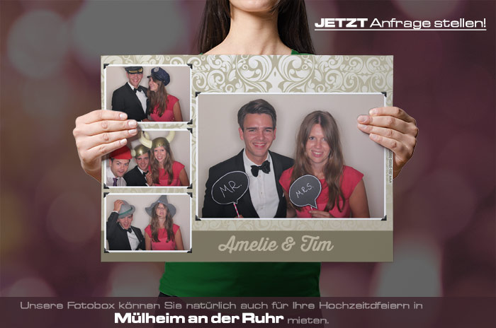 Wir vermieten eine Fotobox für Ihre Hochzeitsfeier in Mülheim an der Ruhr