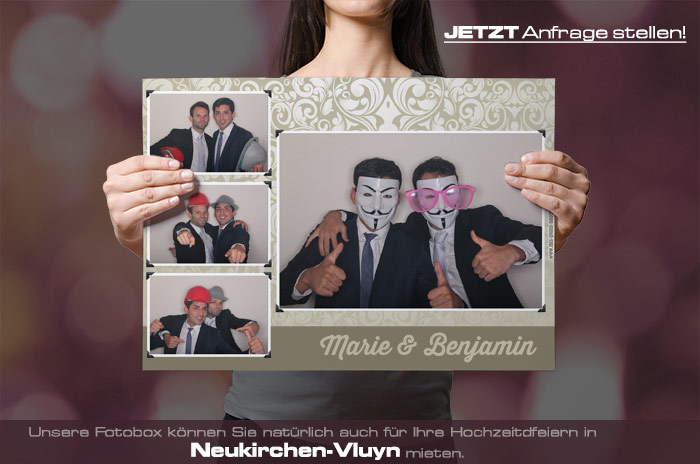 Mieten Sie eine Fotobox für Ihre Hochzeitsfeier in Neukirchen-Vluyn
