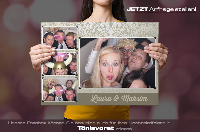 Mieten Sie eine Fotobox für Ihre Hochzeitsfeier in Tönisvorst