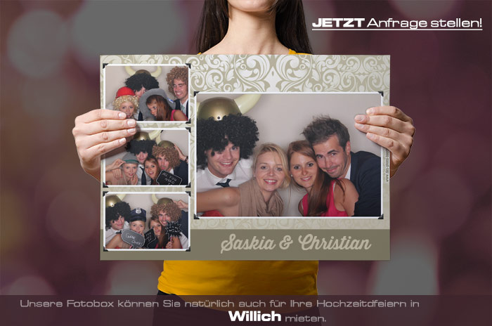 Mieten Sie eine Fotobox für Ihre Hochzeitsfeier in Willich