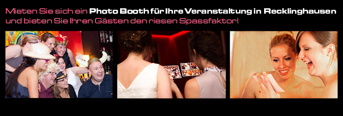 Buchen Sie für Ihre Veranstaltung in Recklinghausen ein Photo Booth.